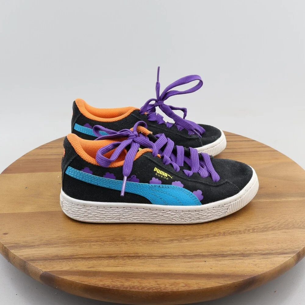 PUMA x Rugrats Jr Suede Black Caribbean Sea Sneakers 383063-01 Size 1 Kids